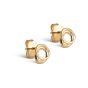Enamel Copenhagen Bellu Mini Gold Stud Earrings. Item code E430G.