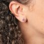 October Birthstone Earrings - Sterling Silver