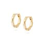 Daisy Stacked Huggie Hoop Earrings - Gold EB8008_GP