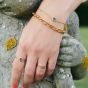 Rachel Jackson Personalised Electric Love Blue Topaz Heart Bracelet Gold EGHB1BTGP