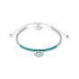 Annie Haak Enamel Heart Silver Friendship Bracelet - Turquoise