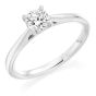 Brilliant Cut Diamond Engagement 4 Claw Ring in Platinum - 0.50ct 
