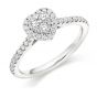 Brilliant Heart Shaped Diamond Cluster Ring