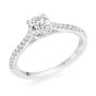 Brilliant Cut Diamond Engagement Ring in Platinum - 0.70ct