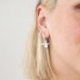 Daisy Estée Lalonde Sunburst Huggie Earrings - Silver - ELE17_SLV