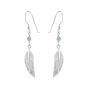 Annie Haak Feather Gem Silver Earrings - Turquoise