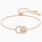 Swarovski Further Bracelet, White, Rose Gold Plating 5501092