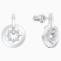 Swarovski Further Drop Pierced Earrings, White, Rhodium plated 5499002