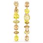 Swarovski Gema Asymmetric Drop Earrings - Yellow with Gold Tone Plating - 5718073