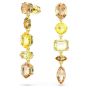 Swarovski Gema Asymmetric Drop Earrings - Yellow with Gold Tone Plating - 5718073