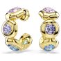 Swarovski Gema Hoop Earrings Mixed Cuts - Multicoloured Gold Tone Plating - 5737444