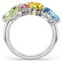 Swarovski Gema Ring Mixed Cuts - Multicoloured with Rhodium Plating