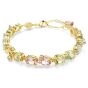 Swarovski Gema Tennis Bracelet Mixed Cuts - Multicolored with Gold Tone Plating -5705808