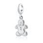 Lily Charmed Ginger Bread Man Charm Silver - item number CSGB