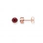 Thomas Sabo Classic Red Stud Earrings - Rose Gold - H1963-540-10