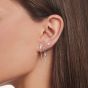 Thomas Sabo Single Earring - White Round and Baguette Stone Stud in Gold H2186-051-14