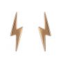 Lightning Bolt Earrings - Rose Gold Plated Sterling Silver