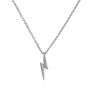 Lightning Bolt Necklace - Sterling Silver