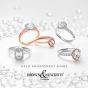 Brown & Newirth 'Celeste' Rose Gold Halo Engagement Ring