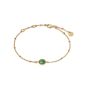 Daisy Green Aventurine Healing Stone Bobble Bracelet - Gold