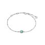 Daisy Amazonite Healing Stone Bobble Bracelet - Silver HBR1003_SLV