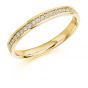 Raphael Collection Half Eternity Ring, Round Grain Set Brilliant Diamonds