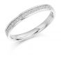 Raphael Collection Half Eternity Ring, Round Brilliant Diamonds in Platinum