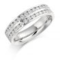 Raphael Collection Half Eternity Ring, Channel Set Round Brilliant Double Band HET1077