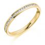 Raphael Collection Half Eternity Ring, Channel Set Round and Baguette Diamonds - Yellow Gold