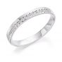 Raphael Collection Half Eternity Ring, Offset Grain Set Diamonds