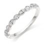 Raphael Collection Half Eternity Ring, Round Brilliant Rubover Marquise Setting 