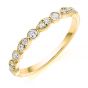 Raphael Collection Half Eternity Ring, Round Brilliant Rubover Marquise Setting - Yellow Gold