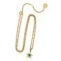 Amelia Scott Celeste Mini Star Pendant Gold Necklace in Emerald Green and White AS22SGN08