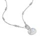 Daisy Moonstone Necklace - Silver HN3001_SLV