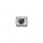 Nomination Silver and Zirconia Classic Faceted Heart Charm - Black - 330603/011