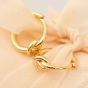Ania Haie Gold Knot Huggie Hoop Earrings E029-04G