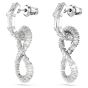 Swarovski Hyperbola Infinity Drop Earrings - White with Rhodium Plating 5679793