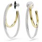 Swarovski Hyperbola Hoop Earrings - White with Mixed Metal Finish 5702400