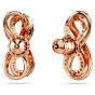 Swarovski Hyperbola Infinity Stud Earrings - White with Rose Gold Tone Plating 5684085