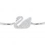 Swarovski Iconic Swan Bangle, White, Rhodium Plating 5011990