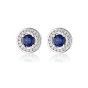 Georgini Milestone Sapphire Blue Halo Earrings - Silver IE1164B 