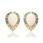 Georgini Wisteria Floribunda Created Opal Gold Stud Earrings. Item code IE1174G.