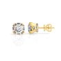 Georgini Elegant Essentials 6.5mm Round Hidden Halo Gold Stud Earrings. Item code IE1209G.