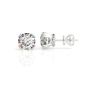 Georgini Elegant Essentials 6.5mm Round Hidden Halo Silver Stud Earrings. Item code IE1209W.