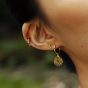 Daisy Stacked Huggie Hoop Earrings - Gold EB8008_GP