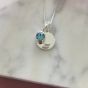 Birthstone and Disc Necklace