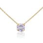 Georgini Elegant Essentials 6.5mm Round Hidden Halo Gold Pendant Necklace. Item code IP1209G.