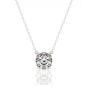 Georgini Elegant Essentials 6.5mm Round Hidden Halo Silver Pendant Necklace. Item code IP1209W.
