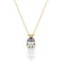 Georgini Elegant Essentials 7mm Pear Cut Hidden Halo Gold Pendant Necklace. Item code IP1213G.