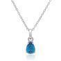 Georgini Wisteria Blue Topaz and Zirconia Silver Pendant Necklace. Item code IP1216WB.